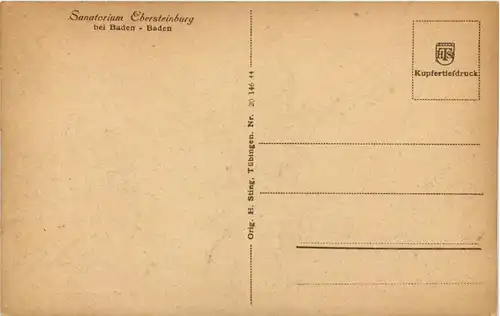 Baden-Baden, Sanatorium Ebersteinburg -519906