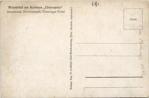 Schwarzatal, Wasserfall am Kurhaus Chrysopras -520306