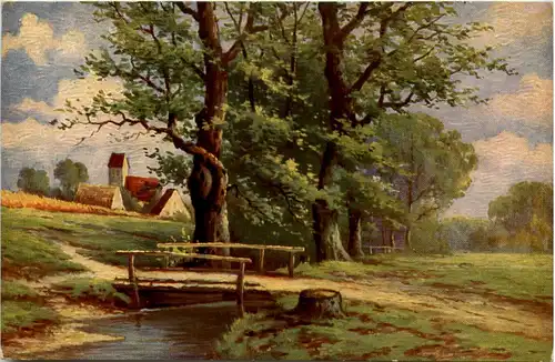 Künstler AK - W. Hoy - Vor dem Dorfe -619128