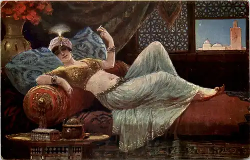 Künstler AK - C. V. Muttich - Im Harem -619168