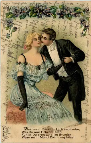 Liebespaar - Prägekarte -620468