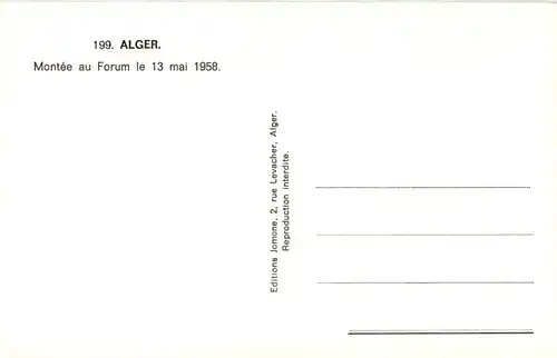 Alger - Montee au Forum 13 mai 1958 -630556