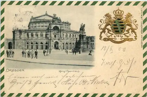Dresden - Oper - Prägekarte -632076