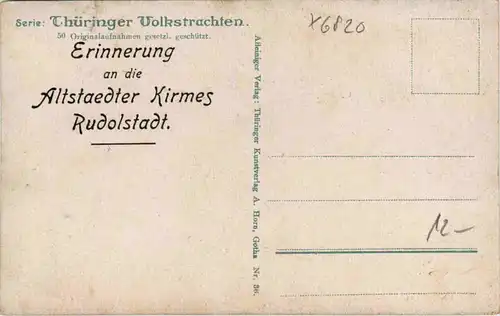 Rudolstadt - Erinnerung an die Altstaedter Kirmes - Tracht Thüringen -632138