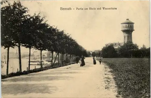 Benrath - Partie am Rhein und Wasserturm -622988