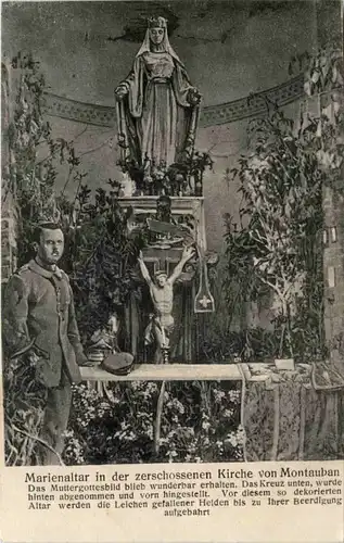 Marienaltar in der zerschossenen Kirche von Montauban -623828