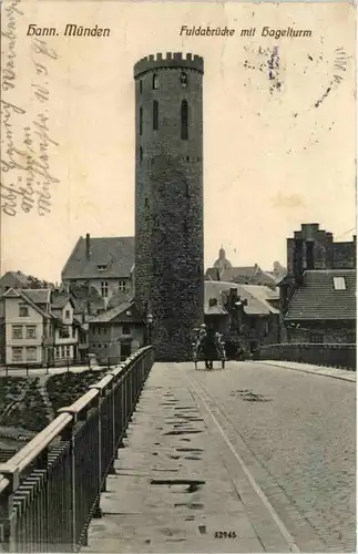 Hann. Münden - Fuldabrücke mit Hagelturm -633618