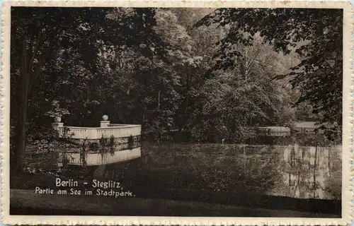 Berlin-Steglitz - Partie am See im Stadtpark -634090