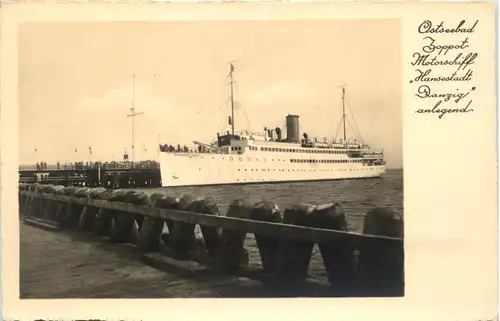 Ostseebad Zoppot - Motorschiff Hansestadt Danzig -624848