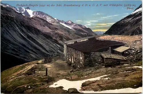 Hochjoch-Hospiz der Sekton Brandenburg mit Wildspitze -634450