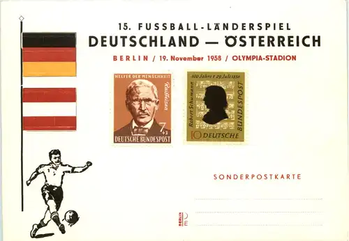 Fussball Länderspiel Deutschland Österreich 1958 -634630