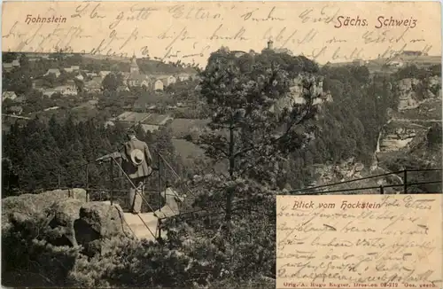 Sächs. Schweiz, Hohnstein, Blick vom Hockstein -521182