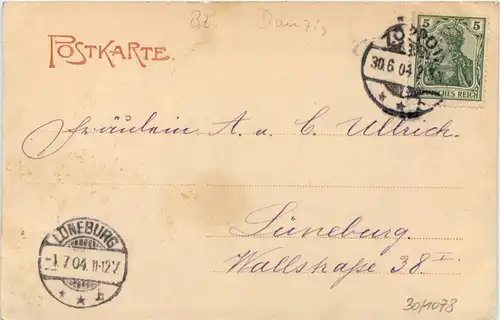 Ostseebad Zoppot - Steg und Strandleben -625860