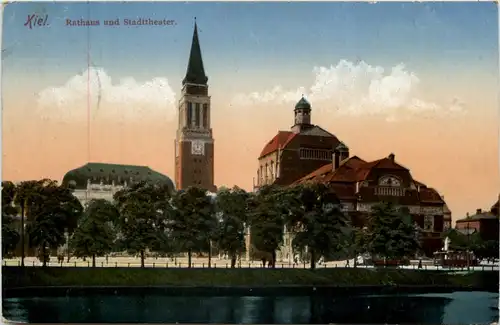 Kiel, Rathaus und Stadtttheater -511340