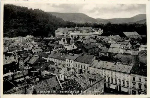 Meiningen, Teilansicht der Stadt mit Schloss -512440