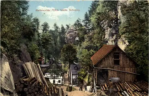 Sächs. Schweiz, Rathewalder Mühle -522302