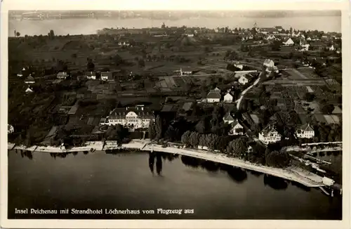 Insel Reichenau, mit Strandhotel Löchnerhaus vom Flugzeug aus -522922