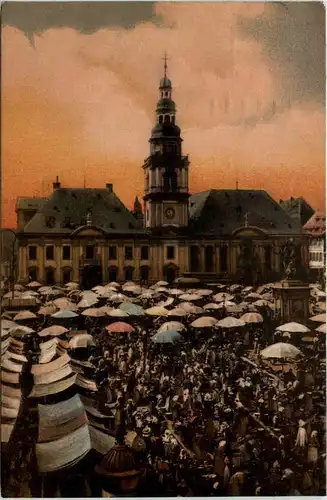 Mannheim, Marktplatz und Rathaus -523886