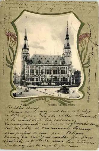 Aachen, Rathaus Vorderansicht -514880