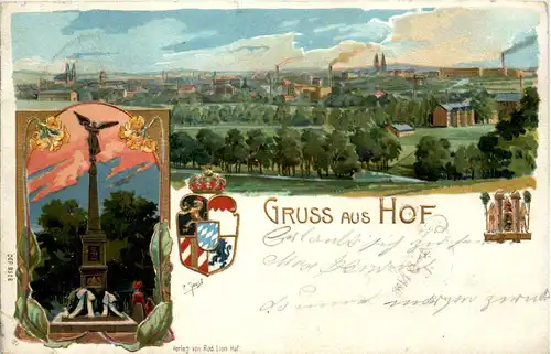 Gruss aus Hof - Litho -635796