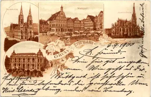 Gruss aus Stuttgart - Litho -636256