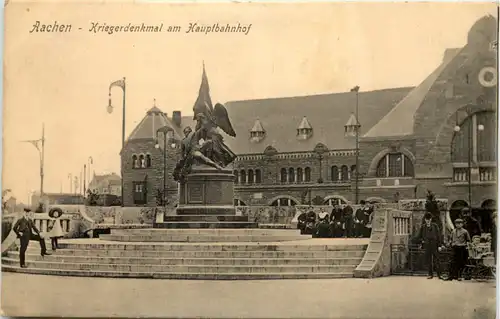Aachen, Hauptbahnhof mit Kriegerdenkmal -515860