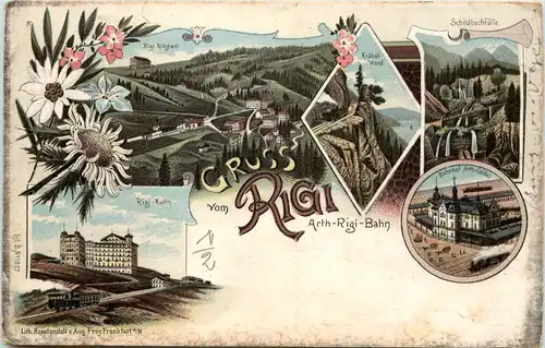 Gruss vom Rigi - Litho -636516