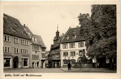 Gotha, Brühl mit Marktbrunnen -518278