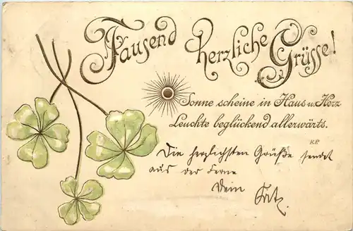 Herzliche Grüsse - Prägekarte -626328