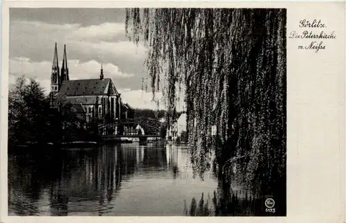 Görlitz - Die Peterkirche mit Neisse -626428