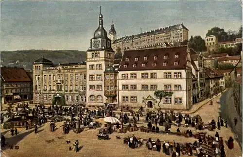 Rudolstadt, Markt mit neuem Rathaus -526080