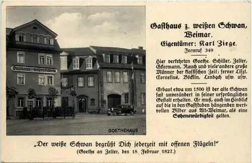 Weimar, Gasthaus zum weissen Schwan -526700