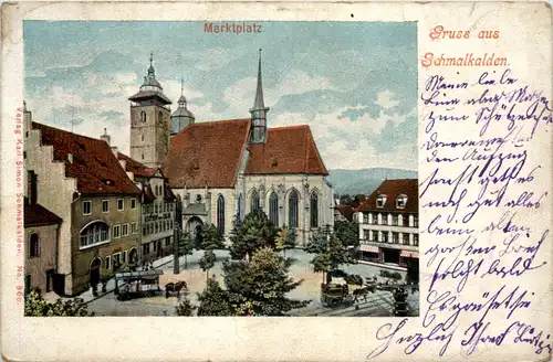 Gruss aus Schmalkalden - Marktplatz -627748