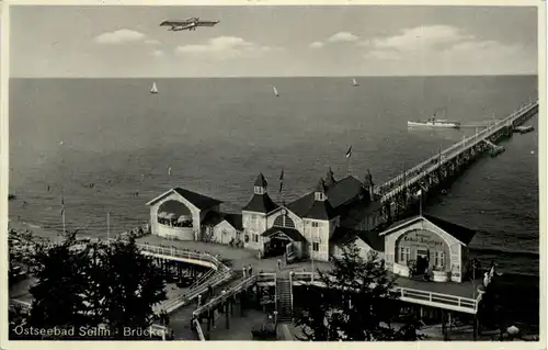 Ostseebad Sellin - Brücke mit Flugzeug -628218