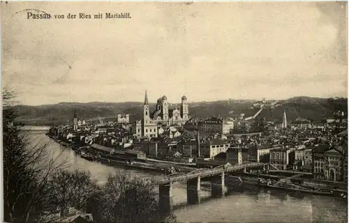 Passau, von der Ries mit Mariahilf -527600