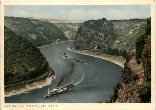 Der Rhein im Felsental der Loreley -527740