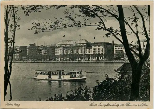 Hamburg, Jungfernstieg mit Binnenalster -527900