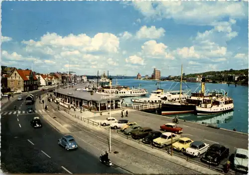Flensburg, Hafen mit Förderbrücke -528180