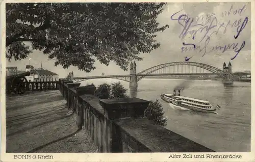 Bonn, Alter Zoll und Rheinbrücke -528660