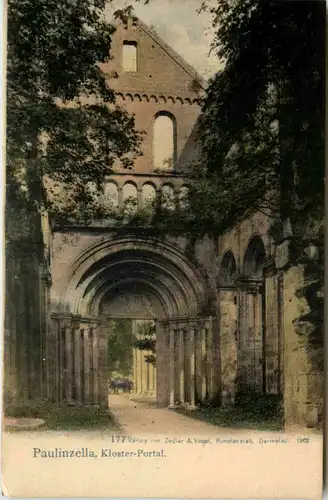 Paulinzella, Klosterruine, Kloster-Portal -519068