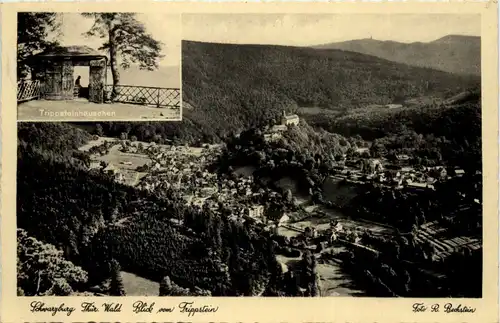 Schwarzburg, Blick vom Trippstein -519608