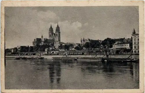 Magdeburg - Elbansicht mit Dom -638552