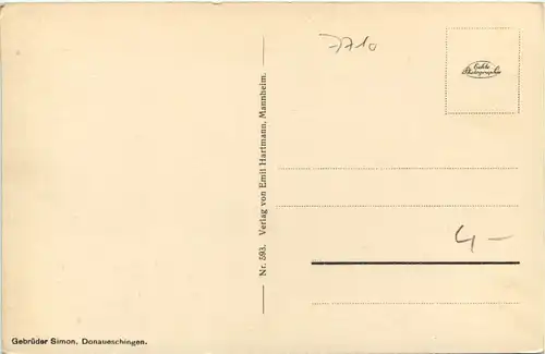 Donaueschingen, Postplatz und Dianabrunnen -520808