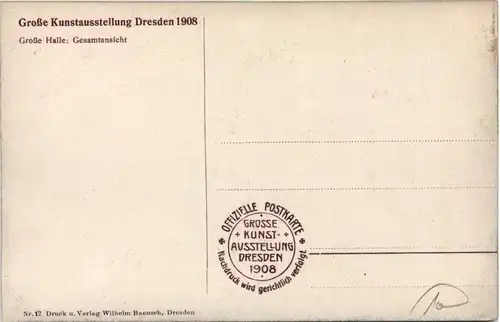 Dresden, Grosse Kunstausstellung 1908, Grosse Halle, Gesamtansicht -521008