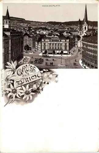 Gruss aus Zürich - Litho Carl Künzli -629778