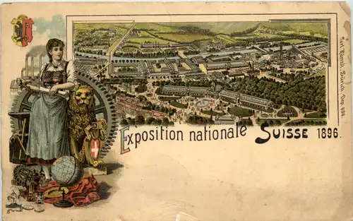 Geneve - Exposition nationale Suisse 1896 - Litho Carl Künzli -629818