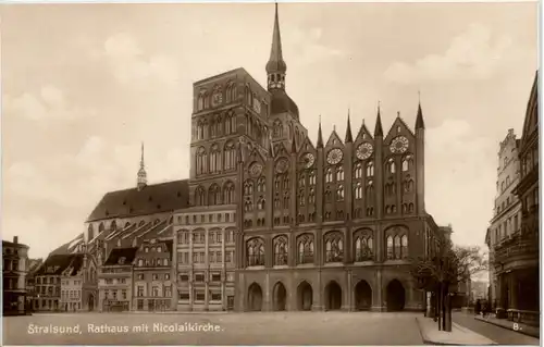 Stralsund, Rathaus mit Nicolaikirche -531288