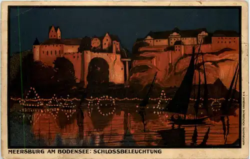 Meersburg am Bodensee - Schlossbeleuchtung -631718