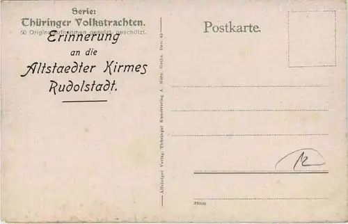 Rudolstadt - Erinnerung an die Altstaedter Kirmes - Tracht Thüringen -632146