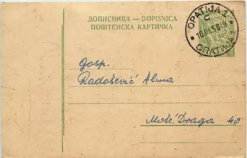 Ganzsache Kroatien Opatija -640066